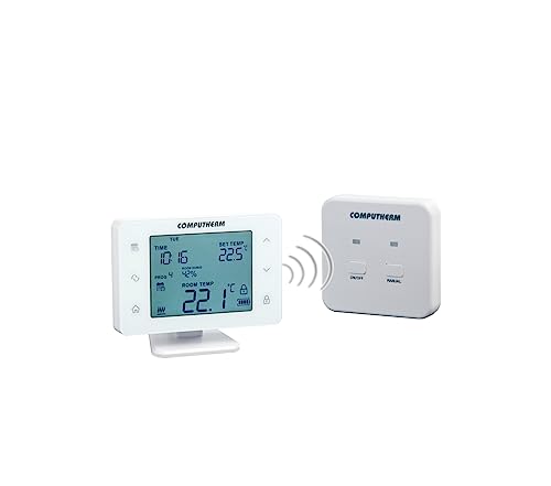 COMPUTHERM Termostato programable inalámbrico Q20RF, termómetro de temperatura de calefacción y CA, termostato portátil, modo económico y cómodo