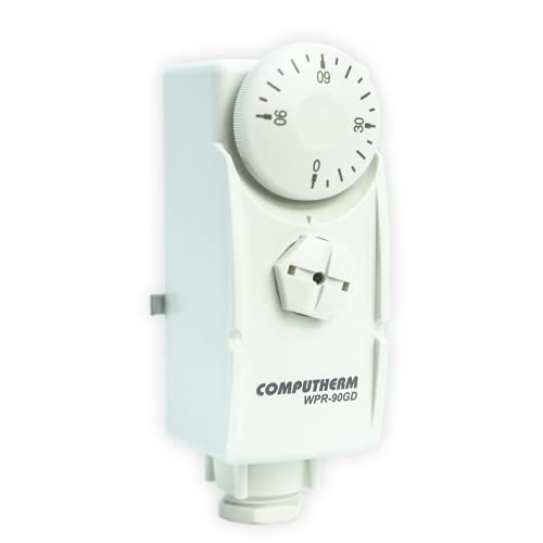 COMPUTHERM Termostato de Contacto WPR-90GD, para Sistemas de calefacción y refrigeración, con Mando Giratorio, Control Inteligente de circuitos de calefacción y protección contra sobrecalentamiento