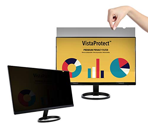 VistaProtect - Filtro de Privacidad y Filtro Anti Luz Azul Premium, Privacy Screen Filter, Protector de Pantalla para Ordenador & Monitor (22″ Pulgadas - 16:10)