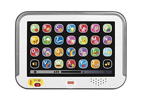 Fisher-Price Ríe y Aprende Mi primera tablet, juguete electrónico educativo con luces y sonidos para bebé +1 año, versión español (CDG61)