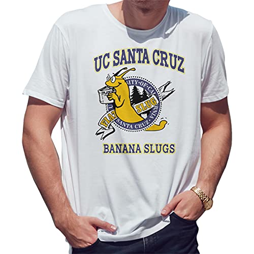 UC 1997 Santa Cruz Banana Slugs Vincent Vega Camiseta de Hombre Blanca Size L