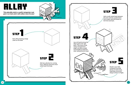 Minecraft How to Draw: An official Minecraft drawing book, fully illustrated with spaces to draw on the page – perfect for arty kids and gamers, new for 2023